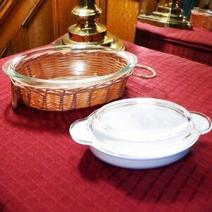Set of TWO:  GLASBAKE & CORNING WARE ~ Baking DISHES ~ ONE PRICE ~